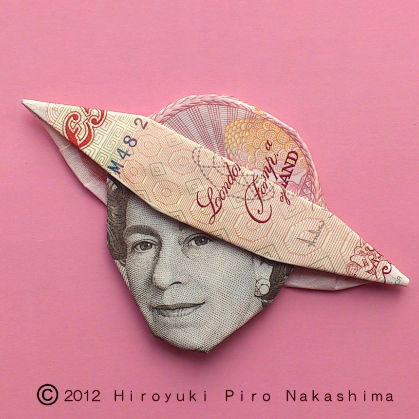 Queen Elizabeth Ii Hat Series エリザベス女王2世 ハットシリーズ Piro Money Origami World
